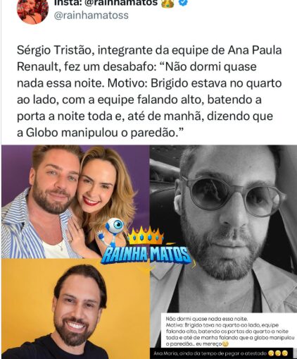 BBB 26 | Empresário de Ana Paula diz que Brígido acusou Globo de manipular paredão - 1 image 2 8 - BBB 26 | Empresário de Ana Paula diz que Brígido acusou Globo de manipular paredão